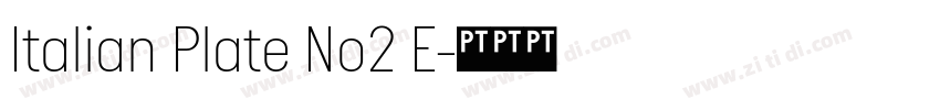 Italian Plate No2 E字体转换